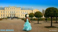 RETRO STYLE'S WEDDING DRESS IN RUNDALE CASTLE,LATVIA. PHOTO BY JURIS LARIS,MODEL-AVA MARIA.